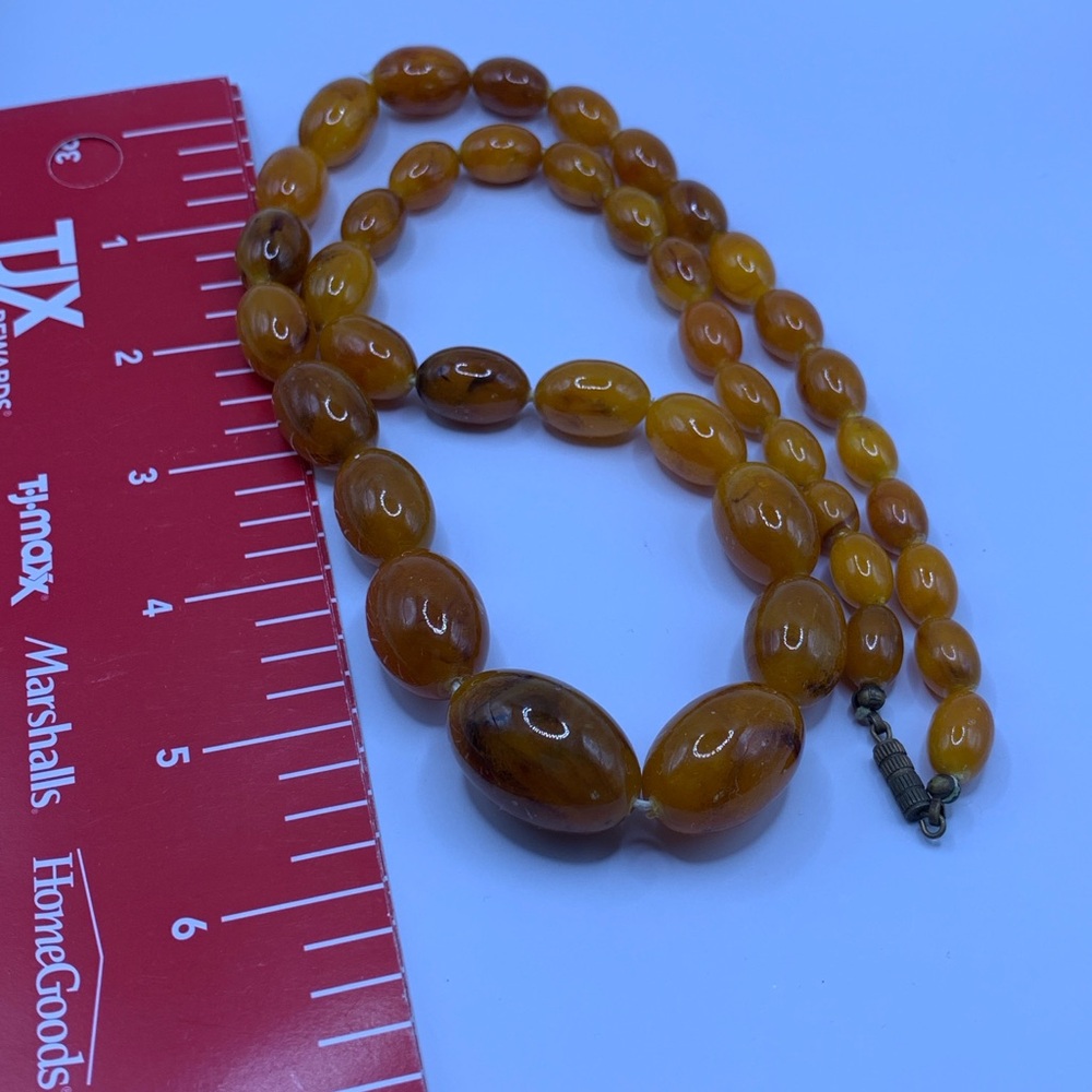 Amber Bead Statement Necklace - Amber - Picture 3 of 8